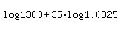 log%281300%29+%2B+35%2Alog%281.0925%29