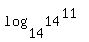 log%2814%2C+14%5E%2811%29%29