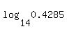 log%2814%2C0.4285%29