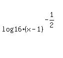 log%2816%28x-1%29%5E%28-1%2F2%29%29