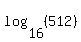 log%2816%2C+%28512%29%29