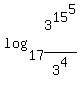 log%2817%2C3%5E15%5E5%2F3%5E4%29