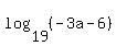 log%2819%2C%28-3a-6%29%29
