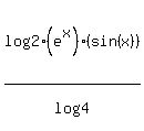 log%282%28e%5Ex%29%28sin%28x%29%29%29%2Flog%284%29