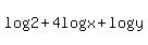 log%282%29%2B4log%28x%29%2Blog%28y%29