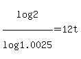 log%282%29%2Flog%281.0025%29+=+12t