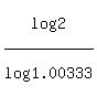 log%282%29%2Flog%281.00333%29