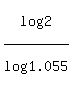 log%282%29%2Flog%281.055%29