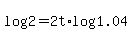 log%282%29+=+2t%2Alog%281.04%29