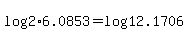 log%282%2A6.0853%29=log%2812.1706%29
