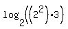 log%282%2C%28%282%5E2%29%2A3%29%29