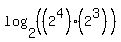 log%282%2C%28%282%5E4%29%282%5E3%29%29%29