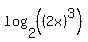 log%282%2C%28%282x%29%5E3%29%29