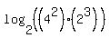 log%282%2C%28%284%5E2%29%282%5E3%29%29%29