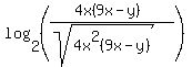 log%282%2C%28%284x%289x-y%29%29%2F%28sqrt%284x%5E2%289x-y%29%29%29%29%29