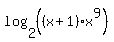 log%282%2C%28%28x%2B1%29x%5E9%29%29
