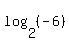 log%282%2C%28-6%29%29