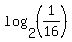 log%282%2C%281%2F16%29%29