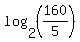 log%282%2C%28160%2F5%29%29