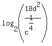log%282%2C%2818d%5E2%2Fc%5E%281%2F4%29%29%29