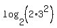 log%282%2C%282%2A3%5E2%29%29