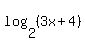 log%282%2C%283x%2B4%29%29