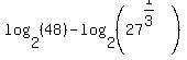 log%282%2C%2848%29%29-log%282%2C%2827%5E%281%2F3%29%29%29