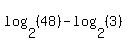 log%282%2C%2848%29%29-log%282%2C%283%29%29