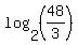log%282%2C%2848%2F3%29%29