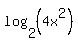 log%282%2C%284x%5E2%29%29