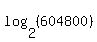 log%282%2C%28604800%29%29