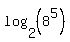 log%282%2C%288%5E5%29%29