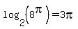 log%282%2C%288%5Epi%29%29=3pi