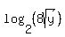 log%282%2C%288sqrt%28y%29%29%29