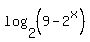 log%282%2C%289-2%5Ex%29%29