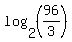 log%282%2C%2896%2F3%29%29