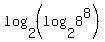 log%282%2C%28log%282%2C8%5E8%29%29%29