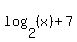 log%282%2C%28x%29%29%2B7