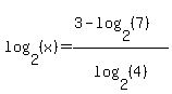 log%282%2C%28x%29%29=%283-+log%282%2C%287%29%29%29%2Flog%282%2C%284%29%29+