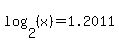 log%282%2C%28x%29%29=1.2011
