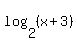 log%282%2C%28x%2B3%29%29