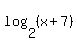 log%282%2C%28x%2B7%29%29