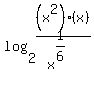 log%282%2C%28x%5E2%29%28x%29%2Fx%5E%281%2F6%29%29
