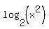 log%282%2C%28x%5E2%29%29