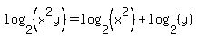 log%282%2C%28x%5E2y%29%29+=+log%282%2C%28x%5E2%29%29%2Blog%282%2C%28y%29%29