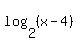 log%282%2C%28x+-+4%29%29