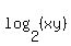 log%282%2C%28xy%29%29