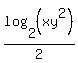 log%282%2C%28xy%5E2%29%29%2F2