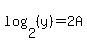 log%282%2C%28y%29%29=2A