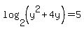 log%282%2C%28y%5E2%2B4y%29%29=5